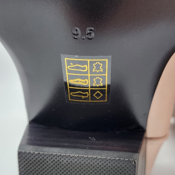 JEFFREY CAMPBELL The Kid Western Studded Beige Block Heel Snip Toe Boot Size 9.5 - Picture 12 of 13